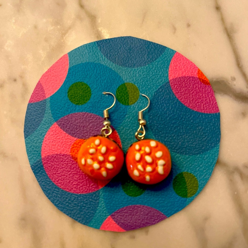 Burger earrings
